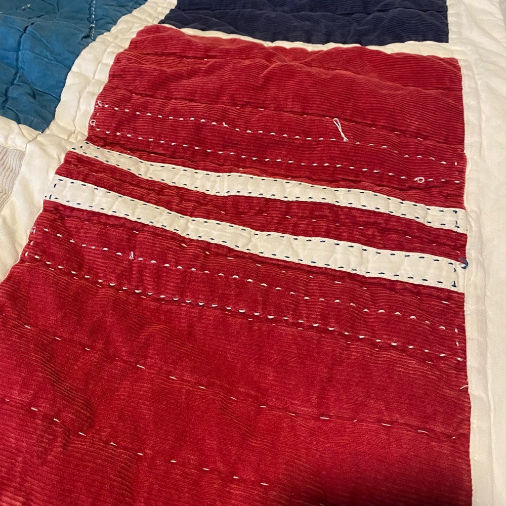 Pottery Barn Full Sports-Themed Patchwork Quilt - Picture 9 of 16